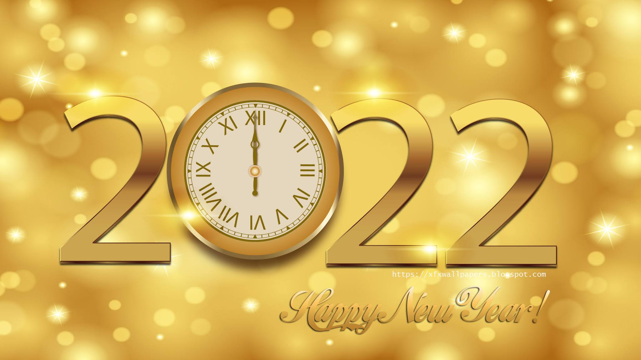 New Year Clock 2022 HD Wallpaper