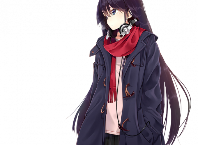Anime With Headphone Download PNG Image