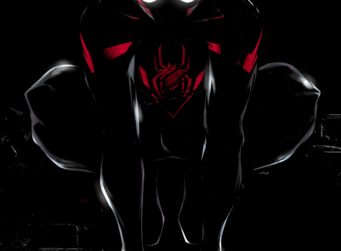 miles morales spider man dark black background artwork 5k 8k 1080x2340 1902