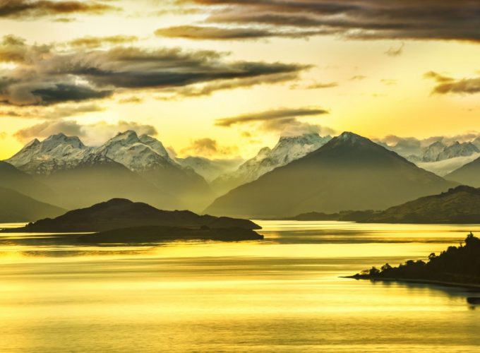 Download New Zealand 5k 4k wallpaper Mountains lake sunset Wallpaper