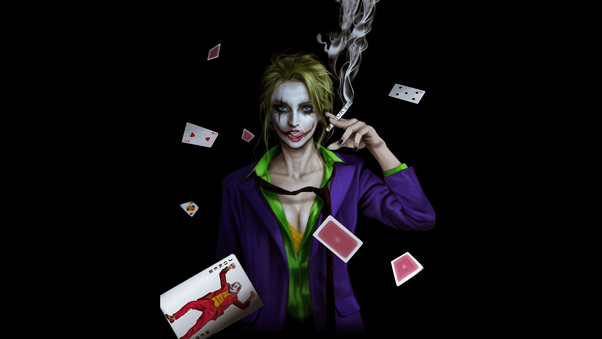 Joker Girl Smoke 8k Download
