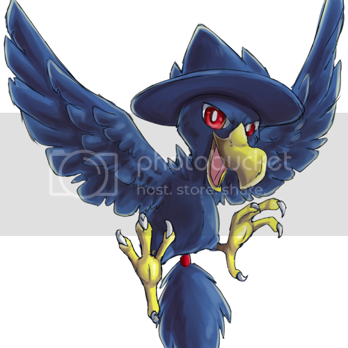 Murkrow Pokemon Background Isolated PNG