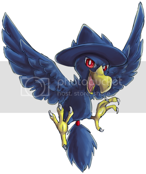 Murkrow Pokemon Background Isolated PNG