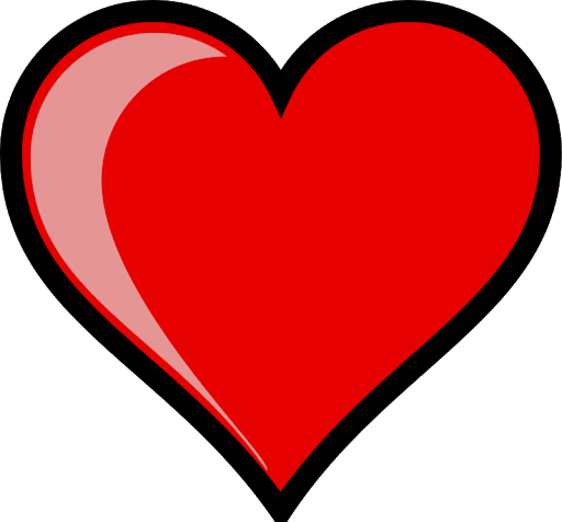 Red Heart Vector PNG Pic