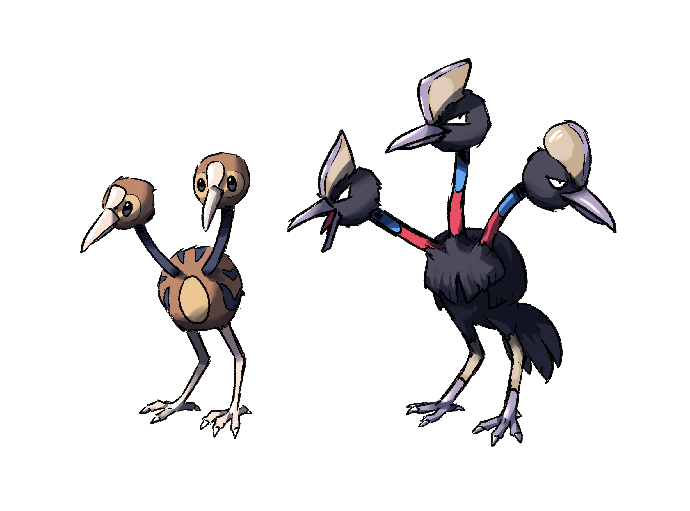 Doduo Pokemon PNG Isolated HD