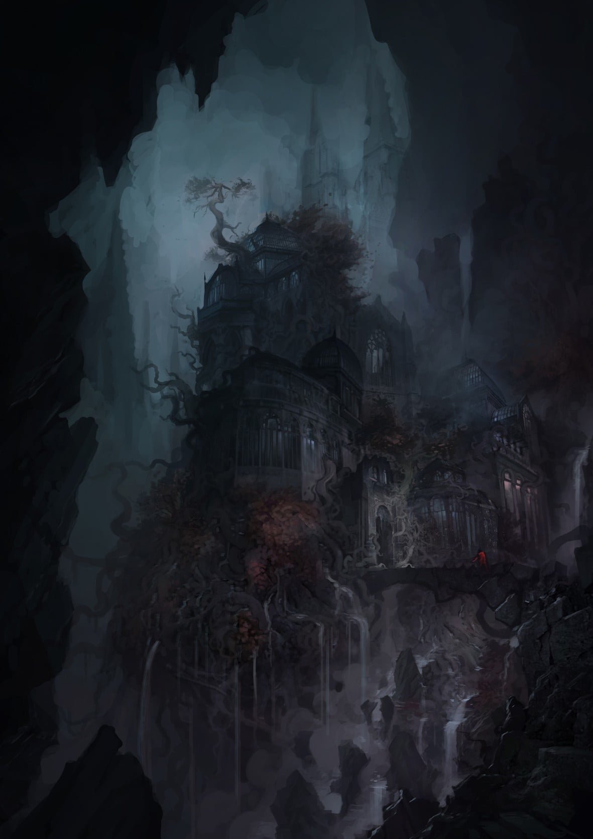 1658074285 Wallpaper Black Hunted House Painting Video Game Download