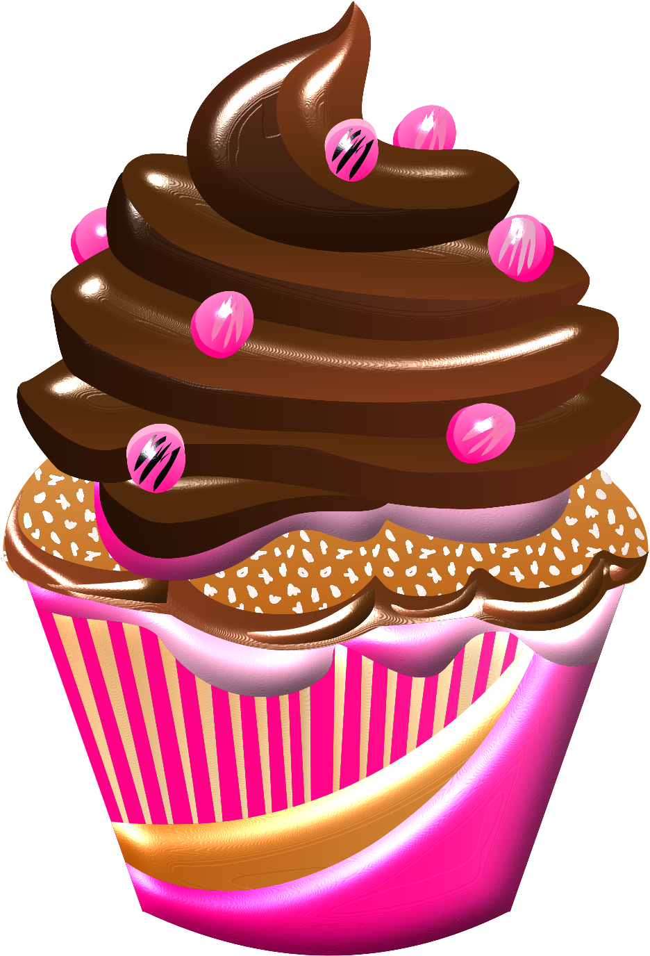 Cupcake Illustration Free PNG