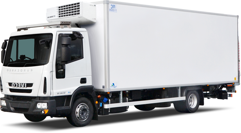 White Cargo Truck Background PNG Image